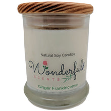 Load image into Gallery viewer, Wonderful Scents 12oz Soy Ginger Frankincense Candle with Cotton Wick
