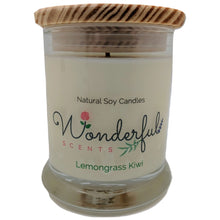 Load image into Gallery viewer, Wonderful Scents 12oz Soy Lemongrass Kiwi Candle with Cotton Wick
