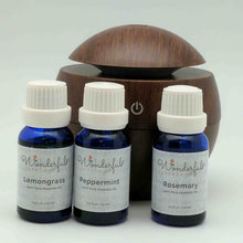 Load image into Gallery viewer, Wonderful_Scents_130ml_USB_Dark_Wood_Essential_Oil_Diffuser_Concentration_Combo_Gift_Set
