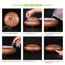Load image into Gallery viewer, 150 ml Ultrasonic Aroma Diffuser Woodgrain + Remote Control Beauty For Home Decorations
