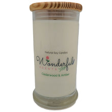 Load image into Gallery viewer, Wonderful Scents 21oz  Cedarwood and Amber Candle with Cotton Wick
