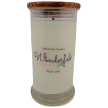 Load image into Gallery viewer, Wonderful Scents 21oz  Sage Leaf Candle with Cotton Wick

