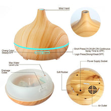 Load image into Gallery viewer, Wonderful Scents 300 ml Light Wood Essential Oil Diffuser Parts
