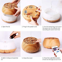 Load image into Gallery viewer, Wonderful Scents 400ml Essential Oil WiFi Diffuser How To Use
