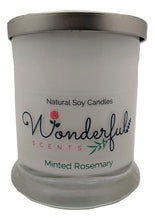 Load image into Gallery viewer, Wonderful Scents Opaque Status Jar Soy Candle Minted Rosemary Scented
