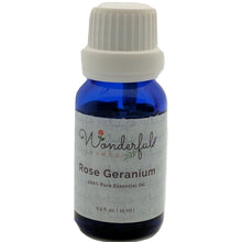 Load image into Gallery viewer, Wonderful Scents Rose Geranium Essential Oil 15 ml Bottle
