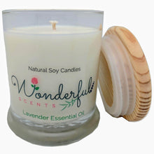 Load image into Gallery viewer, Wonderful Scents Scented 12oz Status Jar Candle Lavender with Cotton Wick
