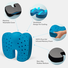 Load image into Gallery viewer, Everlasting Comfort Gel Infused Memory Foam Coccyx Seat Cushion
