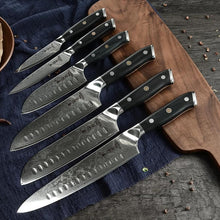 Load image into Gallery viewer, Chef Professional Japanese VG10 Damascus Knife Set with Full Tang Beauty And Health For Cookers
