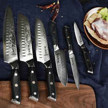 Load image into Gallery viewer, Chef Professional Japanese VG10 Damascus Knife Set with Full Tang Beauty And Health For Cookers
