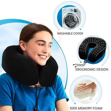 Load image into Gallery viewer, Everlasting Comfort Memory Foam Airplane Travel Pillow Kit
