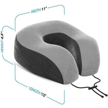 Load image into Gallery viewer, Everlasting Comfort Memory Foam Airplane Travel Pillow Kit
