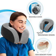 Load image into Gallery viewer, Everlasting Comfort Memory Foam Airplane Travel Pillow Kit
