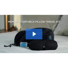 Load image into Gallery viewer, Everlasting Comfort Memory Foam Airplane Travel Pillow Kit
