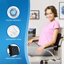 Load image into Gallery viewer, Everlasting Comfort Memory Foam Back Cushion Lumbar Support Pillow
