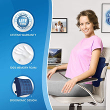 Load image into Gallery viewer, Everlasting Comfort Memory Foam Back Cushion Lumbar Support Pillow
