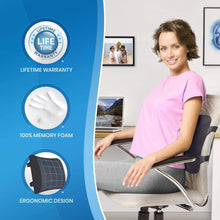 Load image into Gallery viewer, Everlasting Comfort Memory Foam Back Cushion Lumbar Support Pillow
