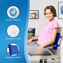 Load image into Gallery viewer, Everlasting Comfort Memory Foam Back Cushion Lumbar Support Pillow
