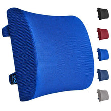 Load image into Gallery viewer, Everlasting Comfort Memory Foam Back Cushion Lumbar Support Pillow Blue
