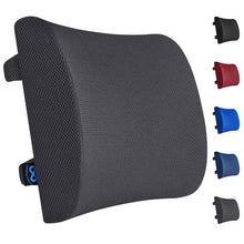 Load image into Gallery viewer, Everlasting Comfort Memory Foam Back Cushion Lumbar Support Pillow Gray
