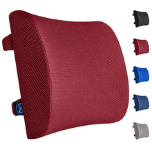 Load image into Gallery viewer, Everlasting Comfort Memory Foam Back Cushion Lumbar Support Pillow Red
