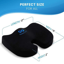 Load image into Gallery viewer, Everlasting Comfort Memory Foam Coccyx Seat Cushion for Office Chair
