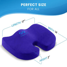 Load image into Gallery viewer, Everlasting Comfort Memory Foam Coccyx Seat Cushion for Office Chair
