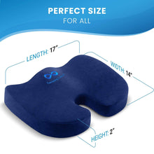 Load image into Gallery viewer, Everlasting Comfort Memory Foam Coccyx Seat Cushion for Office Chair
