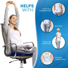 Load image into Gallery viewer, Everlasting Comfort Memory Foam Coccyx Seat Cushion for Office Chair
