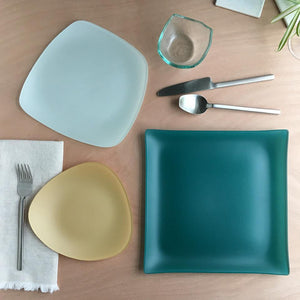 3 Piece SeaGlass Place setting-Recycled Glass, Made in USA, Lead and Cadmium Free- Eco-Friendly - Give Back Goods