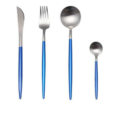 Load image into Gallery viewer, Luxury Stainless Steel 24-Piece Gold Silver Flatware Set Beauty For Home Decorations
