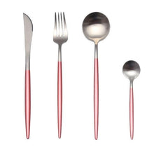 Load image into Gallery viewer, Luxury Stainless Steel 24-Piece Gold Silver Flatware Set Beauty For Home Decorations
