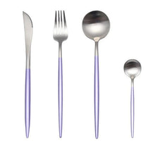Load image into Gallery viewer, Luxury Stainless Steel 24-Piece Gold Silver Flatware Set Beauty For Home Decorations
