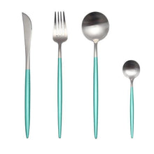 Load image into Gallery viewer, Luxury Stainless Steel 24-Piece Gold Silver Flatware Set Beauty For Home Decorations
