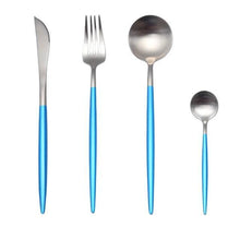 Load image into Gallery viewer, Luxury Stainless Steel 24-Piece Gold Silver Flatware Set Beauty For Home Decorations
