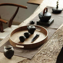 Load image into Gallery viewer, Japanese Wooden Coffee Table Serving Tray With Handles Houseware For Home Lovers

