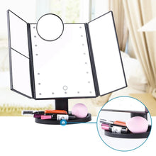Load image into Gallery viewer, LED Touch Screen Makeup Mirror Tri Fold Magnifying With Lights Decoration For Home Lovers
