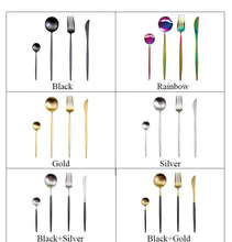 Load image into Gallery viewer, Luxury Stainless Steel 24-Piece Gold Silver Flatware Set Beauty For Home Decorations
