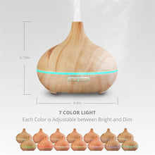 Load image into Gallery viewer, 300 ml Essential Oil Diffuser Light Wood Grain LED Lights
