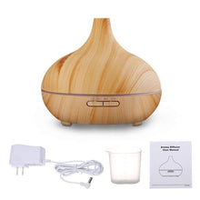 Load image into Gallery viewer, 300 ml Essential Oil Diffuser Light Wood Grain in the Box
