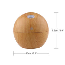 Load image into Gallery viewer, Dimension of 130 ml Essential Oil USB Diffuser with LED
