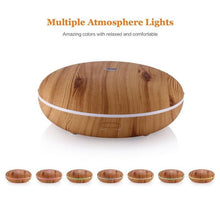 Load image into Gallery viewer, Led Colors 350 ml Essential Oil Diffuser With Cool Mist &amp; Color LED Light Wood
