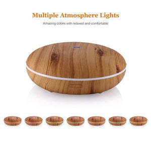 Led Colors 350 ml Essential Oil Diffuser With Cool Mist & Color LED Light Wood