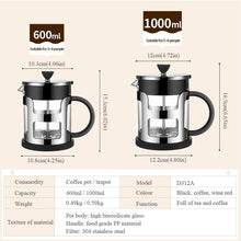Load image into Gallery viewer, Stainless Steel Luxury Portable French Press Coffee Tea Maker Machine For Coffee Lovers
