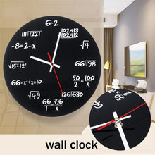 Load image into Gallery viewer, Matte Black Math Equations Wall Clock Beauty For Home Decorations
