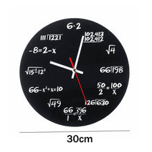 Load image into Gallery viewer, Matte Black Math Equations Wall Clock Beauty For Home Decorations
