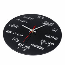 Load image into Gallery viewer, Matte Black Math Equations Wall Clock Beauty For Home Decorations
