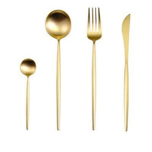 Load image into Gallery viewer, Luxury Stainless Steel 24-Piece Gold Silver Flatware Set Beauty For Home Decorations
