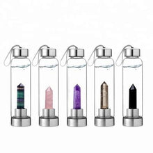 Load image into Gallery viewer, Natural Crystal Quartz Infused Water Bottle 500ML Beauty For Cooker
